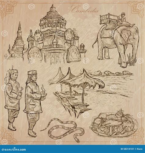 drawing cambodia